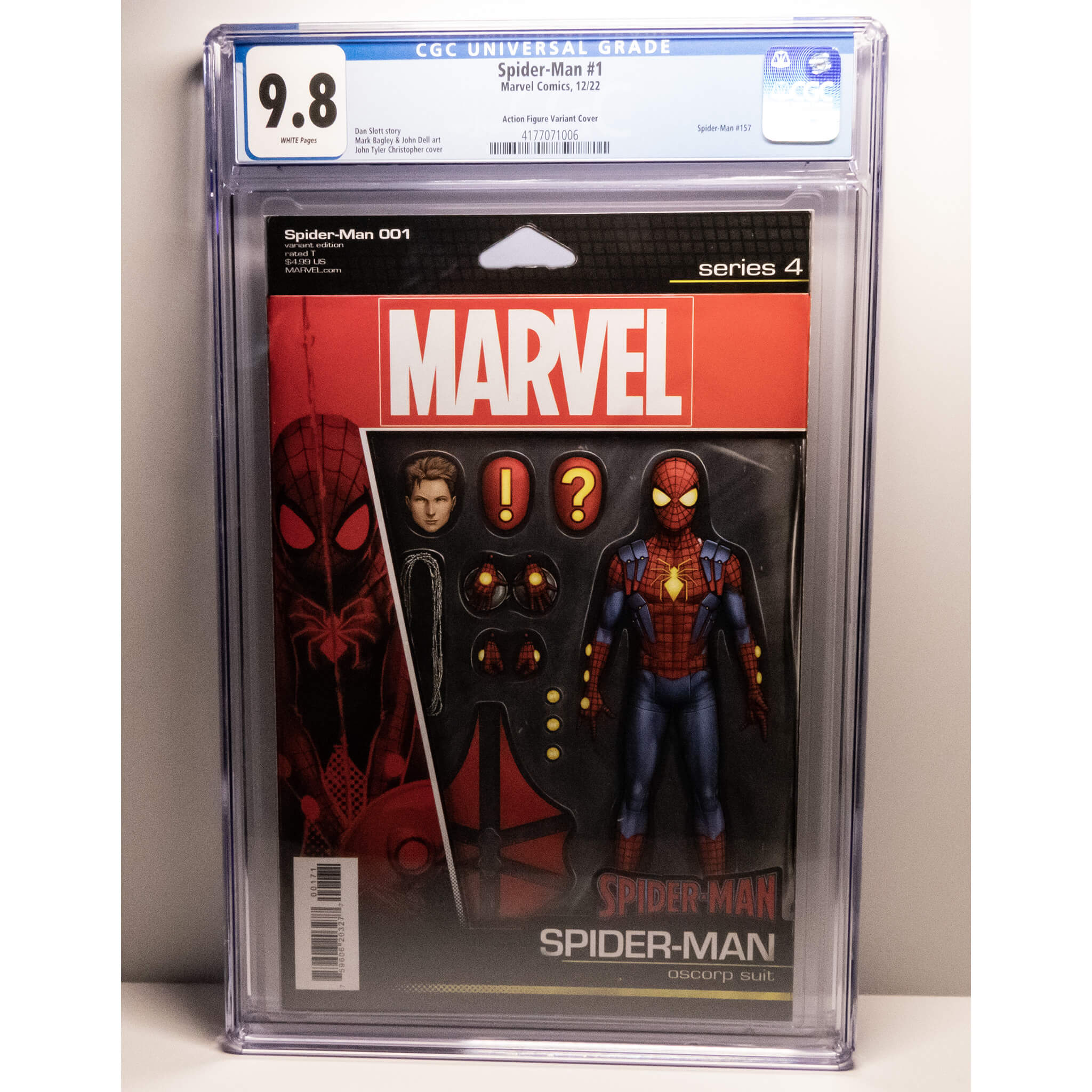 Spider-Man #1 | 2022 | CGC 9.8 | Variant Cover | Oscorp Suit Action Figure