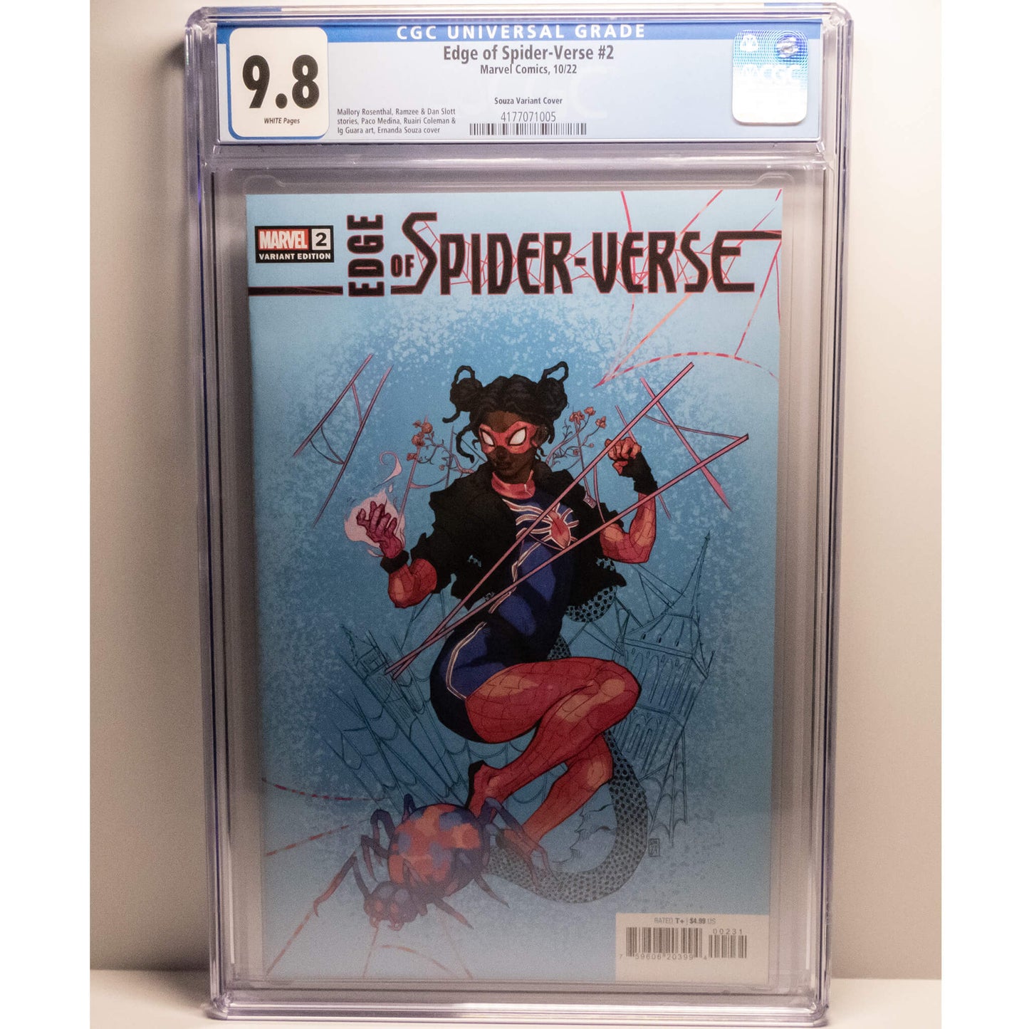 edge of spider verse issue 2, CGC 9.8, variant cover, end of earth one