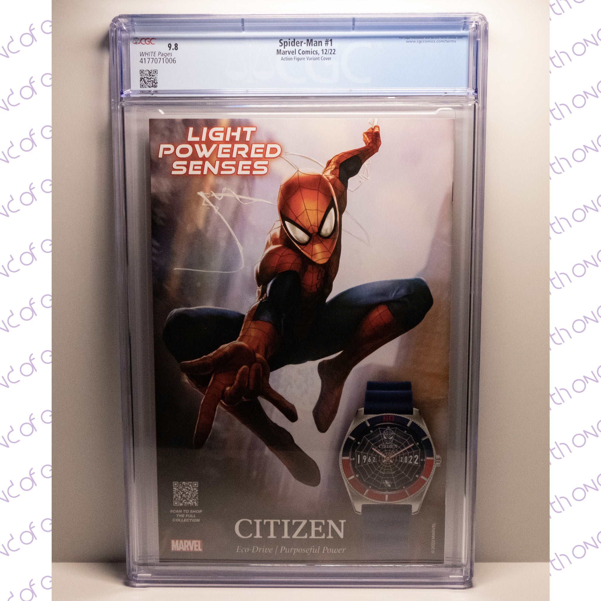 Spider-Man #1 | 2022 | CGC 9.8 | Variant Cover | Oscorp Suit Action Figure