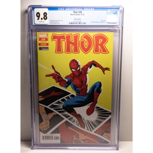 thor issue 28 CGC 9.8 Beyond Amazing Spider Man Variant Cover at End of Earth One